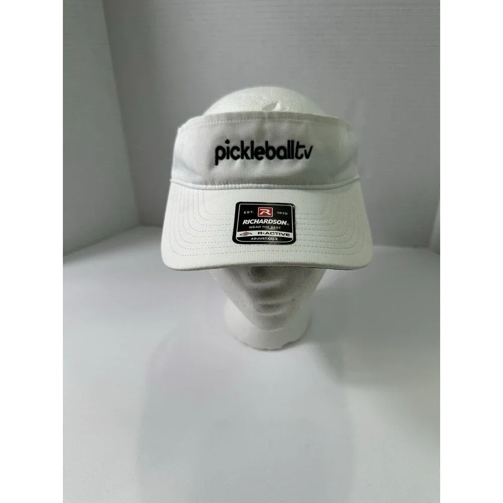 Pickleball TV Visor Ball Cap Hat Adjustable White Richardson Model 160 NEW
